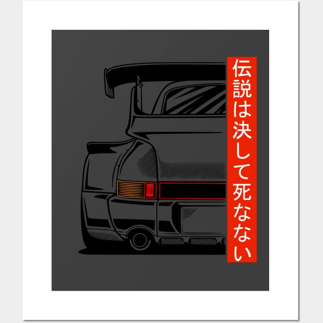 Classic 911 964 RWB JDM Oldtimer Wall Art by Automotive Apparel & Accessoires